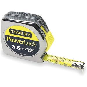 STANLEY 33-215 Tape Measure 1/2 Inch x 3.5m Chrome In/ft/mm | AE3CAD 5C571
