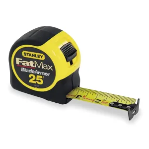 STANLEY 33-725 Tape Measure 1-1/4 Inch x 25 Feet Yellow With Black | AE4AUN 5HL16