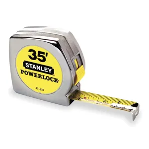 STANLEY 33-835 Tape Measure 1 Inch x 35 Feet Chrome In/ft | AD6YKP 4CL55