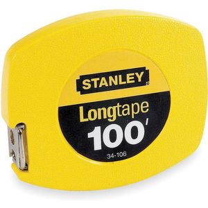 STANLEY 34-106 Long Tape Measure 3/8 Inch x 100 Feet Yellow | AE6KJG 5TG51