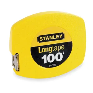 STANLEY 34-106 Long Tape Measure 3/8 Inch x 100 Feet Yellow | AE6KJG 5TG51