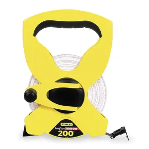 STANLEY 34-793 Tape Measure 1/2 Inch x 200 Feet Yellow With Black | AE4AUR 5HL25