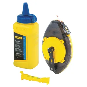 STANLEY 47-464 Chalk Line Reel 100 Feet Abs With Blue Chalk | AB7TTA 24A368