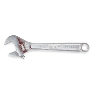 STANLEY 87-369 Adjustable Wrench 8 In Chrome Plain | AF9JCF 2MU44