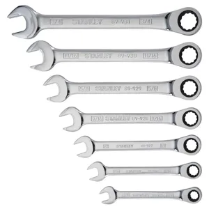 STANLEY 94-542W Ratcheting Wrench Set Combination | AH8MEZ 38WF39