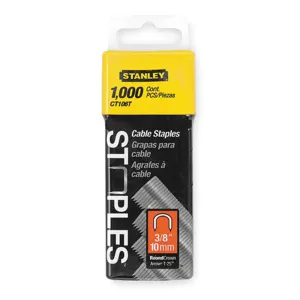 STANLEY CT106T Cable/wire Staples 5/16 x 3/8 - Pack Of 1000 | AB4ERJ 1XHT1