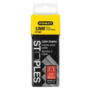 STANLEY CT107T Round Cable Staple 5/16 7/16 Leg - Pack Of 1000 | AB7ZCH 24T345