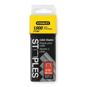 STANLEY CT109T Cable/wire Staple 5/16 x 9/16 - Pack Of 1000 | AB4ERK 1XHT2