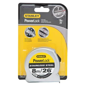 STANLEY STHT33457 Measuring Tape 26 Feet Stainless Steel | AG2BDJ 31CN36