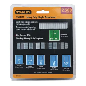 STANLEY TRA700BN Staple/brad Assortment Narrow 27/64 - Pack Of 2500 | AB7ZCD 24T340