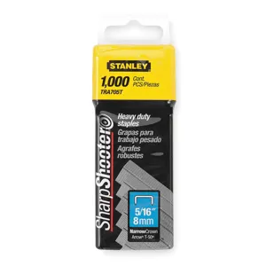 STANLEY TRA705T Narrow Staples 27/64 x 5/16 - Pack Of 1000 | AB4ERN 1XHT5