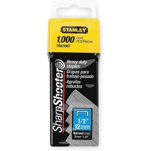 STANLEY TRA708T Narrow Staples 7/16 x 1/2 Inch - Pack Of 1000 | AB4ERQ 1XHT7