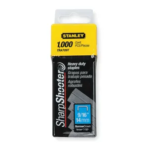 STANLEY TRA709T Narrow Staples 7/16 x 9/16 - Pack Of 1000 | AB4ERR 1XHT8