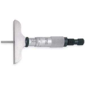 STARRETT 440Z-6RL Depth Micrometer, 0 to 6 Inch Range, Padded Case, 6 Rods | AC4GXE 2ZUD1 / 52119