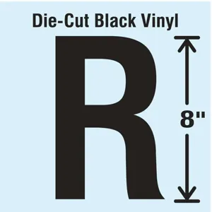 STRANCO INC DBV-SINGLE-8-R Die Cut Letter Label R | AH3AUV 30XD34