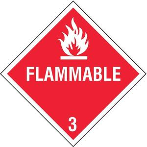 STRANCO INC DOTP-0034-T10 Vehicle Placard Flam With Pictogram - Pack Of 10 | AF4HYW 8XJK7