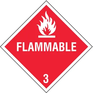 STRANCO INC DOTP-0034-PS Vehicle Placard Flammable W Pictogram | AF3YQN 8FM31