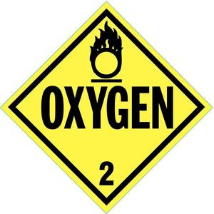 STRANCO INC DOTP-0035-T10 Vehicle Placard Oxygen With Picto - Pack Of 10 | AF3YRV 8FNM8