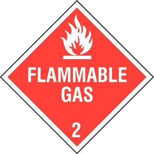 STRANCO INC DOTP-0038-PS Vehicle Placard Flammable Gas W Picto | AF6CNL 9WPE4