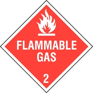 STRANCO INC DOTP-0038-V10 Vehicle Placard Flam Gas With Picto - Pack Of 10 | AF4VUR 9LUF2