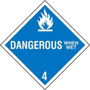 STRANCO INC DOTP-0044-T10 Fahrzeugschild „Gefährlich bei Nässe“ mit Bild – 10 Stück | AF4WVG 9MX75