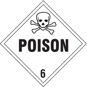 STRANCO INC DOTP-0047-V10 Vehicle Placard Poison W Pictogram - Pack Of 10 | AF4VUT 9LUF8