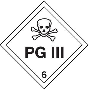 STRANCO INC DOTP-0105-PS Vehicle Placard Pg Iii And Skull Picto | AF4GMX 8W069
