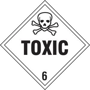 STRANCO INC DOTP-0106-V10 Vehicle Placard Toxic With Picto - Pack Of 10 | AF4EUB 8U138