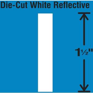 STRANCO INC DWR-1.5-I-5 Die-Cut Reflective Letter Label I PK5 | AH3ABU 30WY61