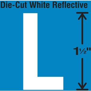 STRANCO INC DWR-1.5-L-5 Die-Cut Reflective Letter Label L PK5 | AH3ABX 30WY64
