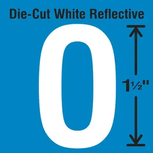 STRANCO INC DWR-1.5-O-5 Die-Cut Reflective Letter Label O PK5 | AH3ACA 30WY67