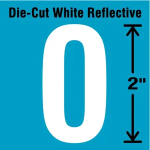 STRANCO INC DWR-2-0-5 Number Label 0 White - Pack Of 5 | AD4JCH 41P968