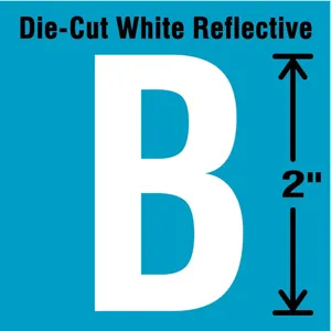 STRANCO INC DWR-2-B-5 Letter Label B White - Pack Of 5 | AD4JCV 41P979