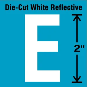 STRANCO INC DWR-2-E-5 Letter Label E White - Pack Of 5 | AD4JCY 41P982