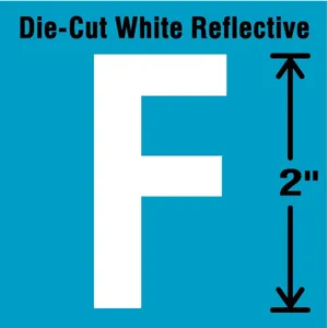 STRANCO INC DWR-2-F-5 Letter Label F White - Pack Of 5 | AD4JCZ 41P983