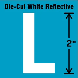 STRANCO INC DWR-2-L-5 Letter Label L White - Pack Of 5 | AD4JDF 41P989