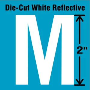 STRANCO INC DWR-2-M-5 Letter Label M White - Pack Of 5 | AD4JDG 41P990