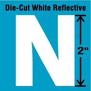 STRANCO INC DWR-2-N-5 Letter Label N White - Pack Of 5 | AD4JDH 41P991