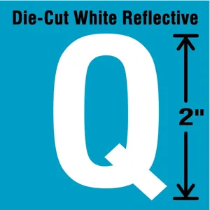 STRANCO INC DWR-2-Q-5 Letter Label Q White - Pack Of 5 | AD4JDL 41P994