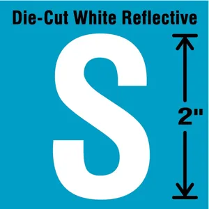 STRANCO INC DWR-2-S-5 Letter Label S White - Pack Of 5 | AD4JDN 41P996