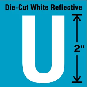 STRANCO INC DWR-2-U-5 Letter Label U White - Pack Of 5 | AD4JDQ 41P998