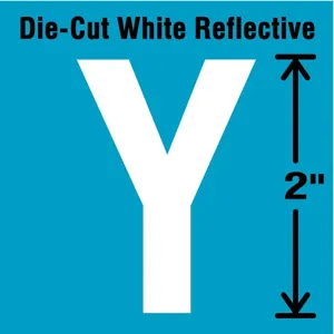 STRANCO INC DWR-2-Y-5 Letter Label Y White - Pack Of 5 | AD4JDV 41R003