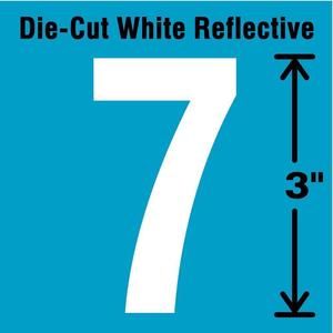 STRANCO INC DWR-3-7-5 Nummernschild 7 Weiß – 5er-Pack | AD4JEE 41R012