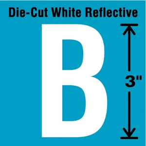 STRANCO INC DWR-3-B-5 Letter Label B White - Pack Of 5 | AD4JEJ 41R016