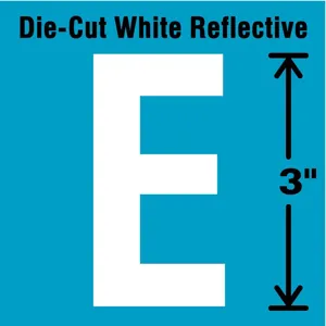 STRANCO INC DWR-3-E-5 Letter Label E White - Pack Of 5 | AD4JEM 41R019