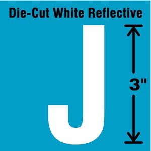 STRANCO INC DWR-3-J-5 Letter Label J White - Pack Of 5 | AD4JET 41R024