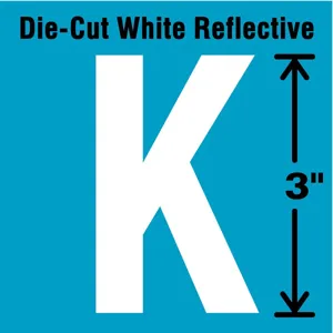 STRANCO INC DWR-3-K-5 Letter Label K White - Pack Of 5 | AD4JEU 41R025