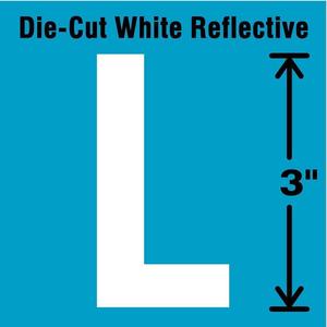 STRANCO INC DWR-3-L-5 Letter Label L White - Pack Of 5 | AD4JEV 41R026