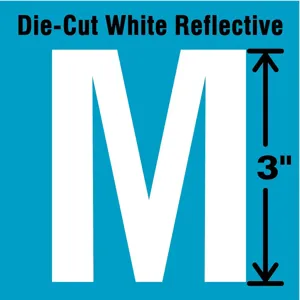 STRANCO INC DWR-3-M-5 Letter Label M White - Pack Of 5 | AD4JEW 41R027