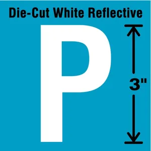 STRANCO INC DWR-3-P-5 Letter Label P White - Pack Of 5 | AD4JEZ 41R030